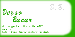 dezso bucur business card